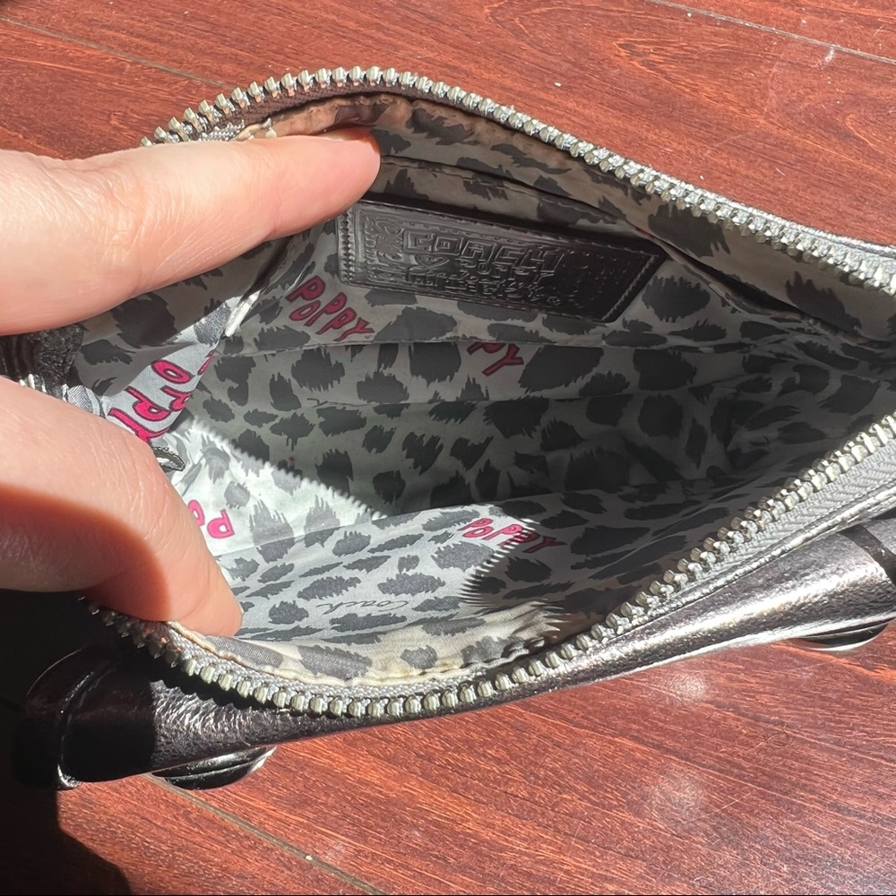 Coach Metallic Black Leather Crossbody Bag - Picture 7 of 7